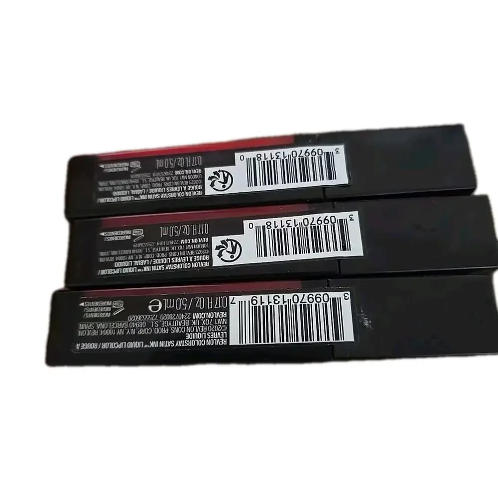 Lot of 3 NIB Revlon Colorstay Liquid Lipstick‎ Satin Ink (0.17Oz/5mL) 019 & 020